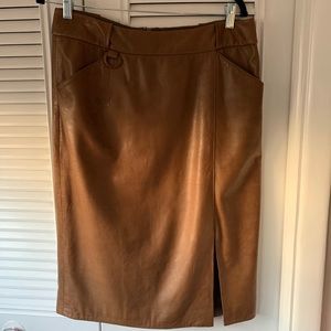 Bill Blass Leather Skirt